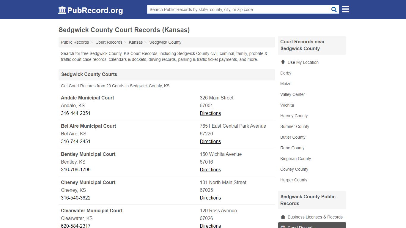 Free Sedgwick County Court Records (Kansas Court Records) - PubRecord.org